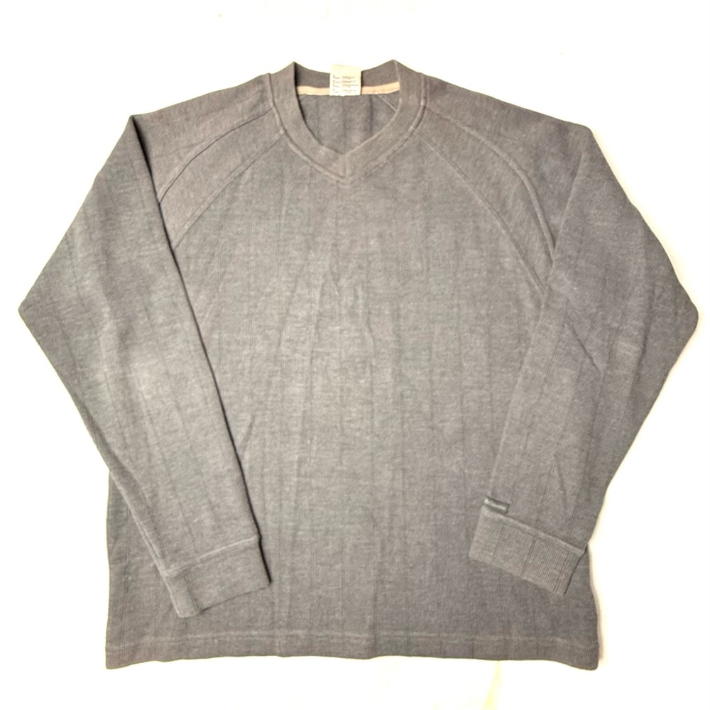 Vintage Columbia Sportswear X.C.O Sweater Men's Medium Gray V Neck Long Sleeve